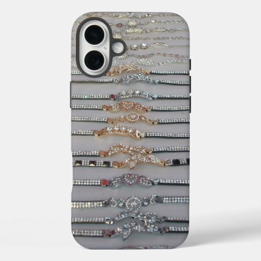 Duizelingwekkende versierde diamanten ketting kuns Case-Mate iPhone case (Achterkant)