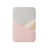 Duizelroze, grijze en gouden geometrische driehoek badmat (Voorkant Verticaal)