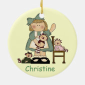 Duizels- en dolomierversiering keramisch ornament (Achterkant)