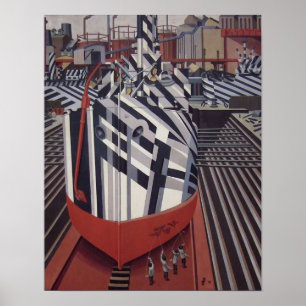 Duizelschepen in Drydock poster 13 x16 inch