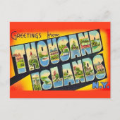 Duizend Eilanden NY Retro Ansichtkaart Briefkaart (Voorkant)