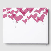 Duizend en één rode hartballonnen aangepaste bruil gastenboek (Achterkant)