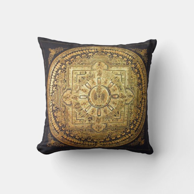 Duizend gewapende Avalokiteshvara Mandala Pillow Kussen (Voorkant)