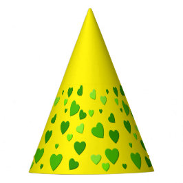 duizend harten voor je met gele achtergrond feesthoedjes