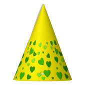 duizend harten voor je met gele achtergrond feesthoedjes (Links)