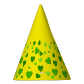 duizend harten voor je met gele achtergrond feesthoedjes (Rechts)