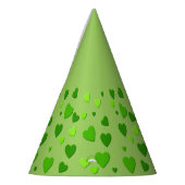 duizend harten voor je met groene achtergrond feesthoedjes (Links)