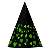 duizend harten voor je met zwarte achtergrond feesthoedjes (Achterkant)