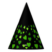 duizend harten voor je met zwarte achtergrond feesthoedjes (Links)