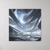 Duizend jaar op de afdruk van een toekomstig huis canvas afdruk (Voorkant)