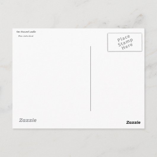 Duizend kaarsen briefkaart (Achterkant)