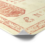 Duizend livre - biljet met Louis XVI's Poster (Hoek)