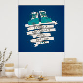 duizend mijl begint met één enkele stap poster (Keuken)