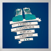 duizend mijl begint met één enkele stap poster (Voorkant)