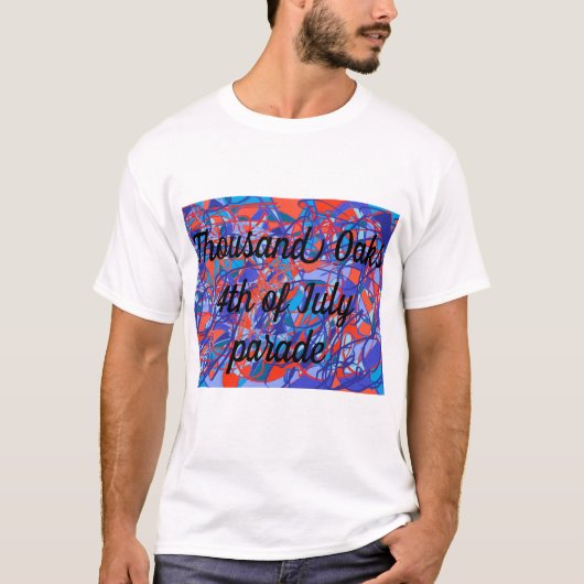 Duizend Oaks 4 juli parade San Jose abstract T-shirt (Voorkant)