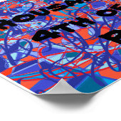 Duizend Oaks, vierde juli, parade, abstracte kunst Poster (Hoek)