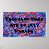 Duizend Oaks, vierde juli, parade, abstracte kunst Poster (Voorkant)