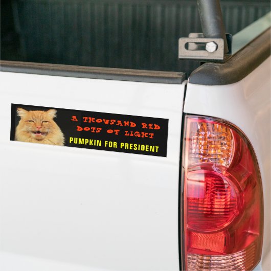 Duizend rode Stippen van lichte pompoen voor Presi Bumpersticker (Op Truck)