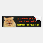 Duizend rode Stippen van lichte pompoen voor Presi Bumpersticker (Voorkant)