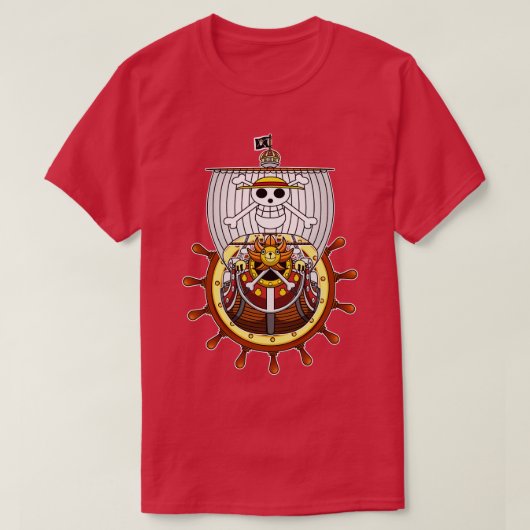 Duizend zonnige piratenschip t-shirt (Design voorkant)
