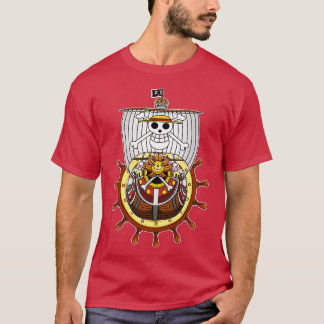 Duizend zonnige piratenschip t-shirt