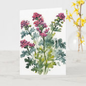Duizendblad - Watercolor bloemen Kaart (Gele Bloem)