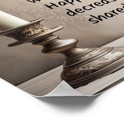 Duizenden kaarsen, Boeddha citaat Poster (Hoek)