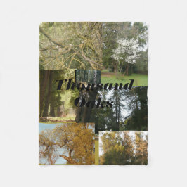 Duizenden Oaks schilderachtig met oaks en evergree Fleece Deken