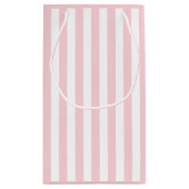 Duizendjarige roze en witte streep klein cadeauzakje (Achterkant)