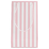 Duizendjarige roze en witte streep klein cadeauzakje (Voorkant)