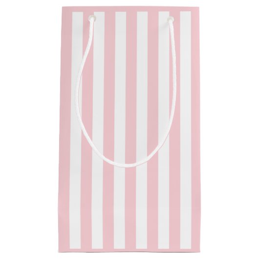 Duizendjarige roze en witte streep klein cadeauzakje (Voorkant)