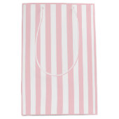 Duizendjarige roze en witte streep medium cadeauzakje (Voorkant)