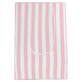 Duizendjarige roze en witte streep medium cadeauzakje (Achterkant)