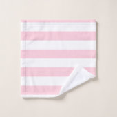 Duizendjarige roze en witte strepen bad handdoek (Wasdoekje)