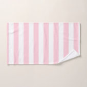 Duizendjarige roze en witte strepen bad handdoek (Handdoek)