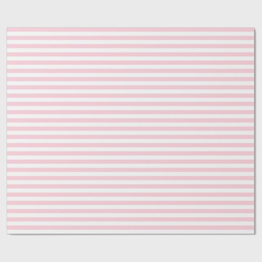 Duizendjarige roze en witte strepen cadeaupapier (Vlak)