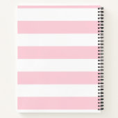 Duizendjarige roze en witte strepen notitieboek (Achterkant)