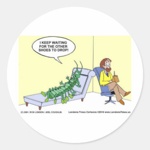 Duizendpoot Psychiatrie Grappige Kaarten Mokken & Ronde Sticker