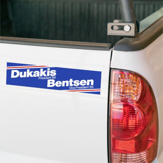 Dukakis 1988 Bumpersticker (Op Truck)