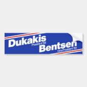 Dukakis 1988 Bumpersticker (Voorkant)