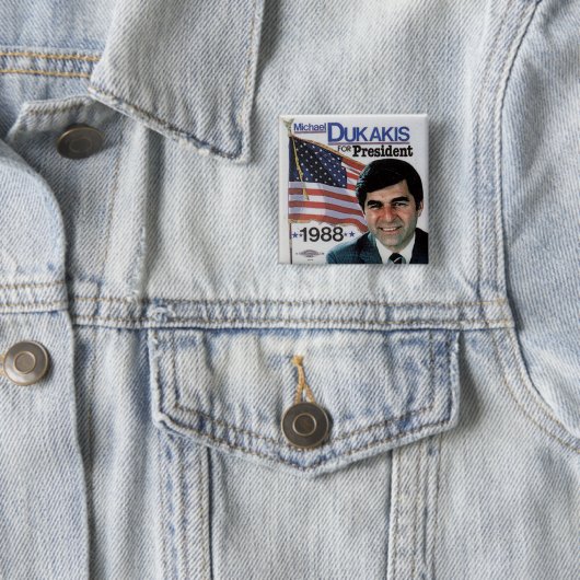 Dukakis - Button (In situ)