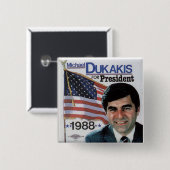 Dukakis - Button (Voorkant /achterkant)