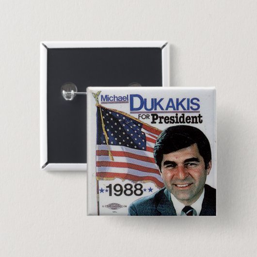 Dukakis - Button (Voorkant /achterkant)