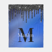 DUKE BLUE EN GLITTER FLEECE DEKEN (Voorkant)