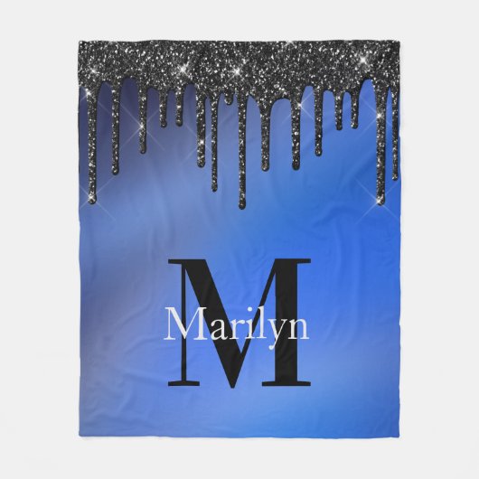 DUKE BLUE EN GLITTER FLEECE DEKEN (Voorkant)