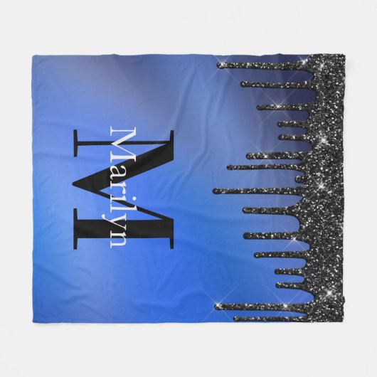 DUKE BLUE EN GLITTER FLEECE DEKEN (Voorkant (Horizontaal))