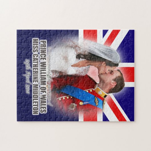 Duke & Duchess van Cambridge Wedding Puzzle Legpuzzel (Horizontaal)