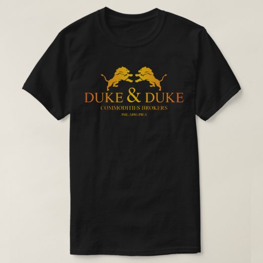 Duke en Duke logo geïnspireerd door Trading Places T-shirt (Design voorkant)