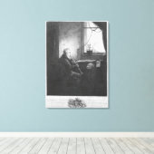 Duke Esterhazy die het Clarinet speelt, 1809 Canvas Afdruk (Insitu (Houten vloer))