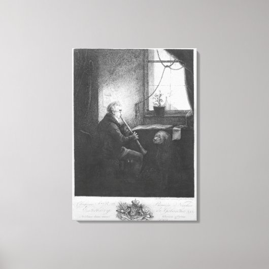 Duke Esterhazy die het Clarinet speelt, 1809 Canvas Afdruk (Voorkant)